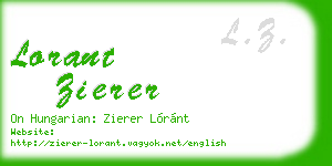 lorant zierer business card